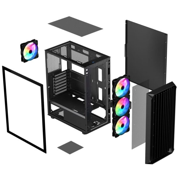 SAMA 205A ATX Mid Tower Gaming Chassis - Black