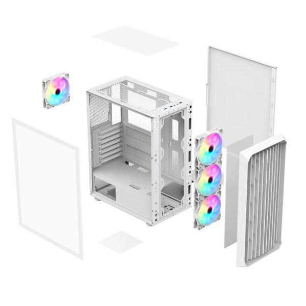 SAMA 205A ATX Mid Tower Gaming Chassis - White