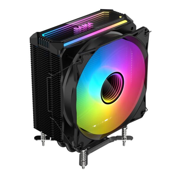 SAMA 4PI ARGB CPU Air Cooler - Black