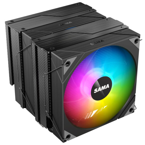 SAMA 6PDW ARGB CPU Air Cooler - Black