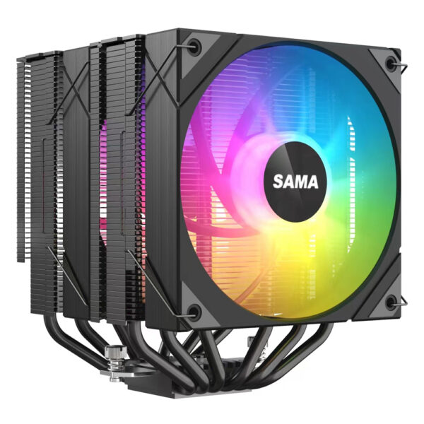 SAMA 6PDW ARGB CPU Air Cooler - Black