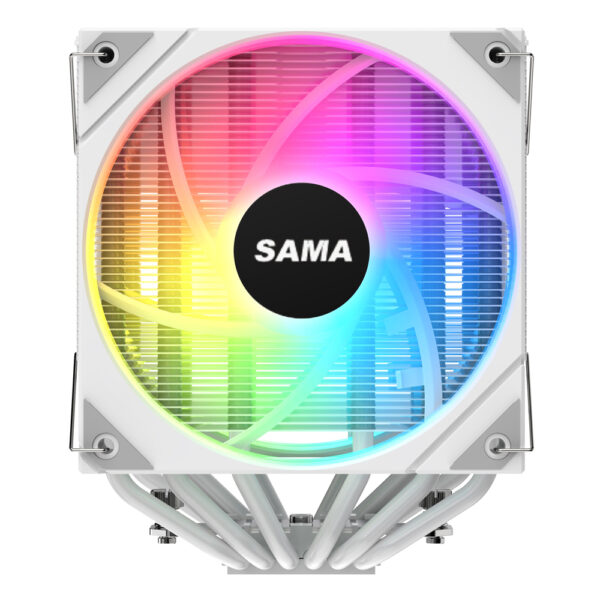 SAMA 6PDW ARGB CPU Air Cooler - White