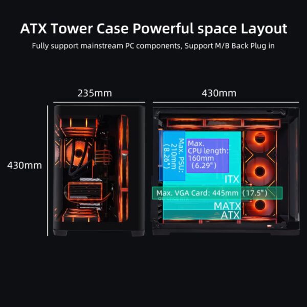 SAMA Neview 2851A ATX Mid Tower Gaming Chassis - Black