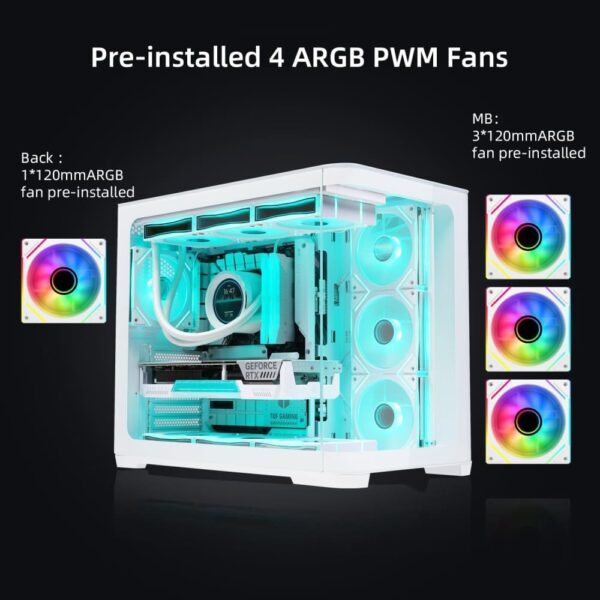 SAMA Neview 2851A ATX Mid Tower Gaming Chassis - White