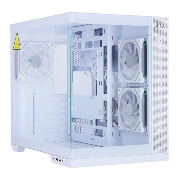 SAMA Neview A721 BTF ATX Mid Tower Gaming Chassis - White