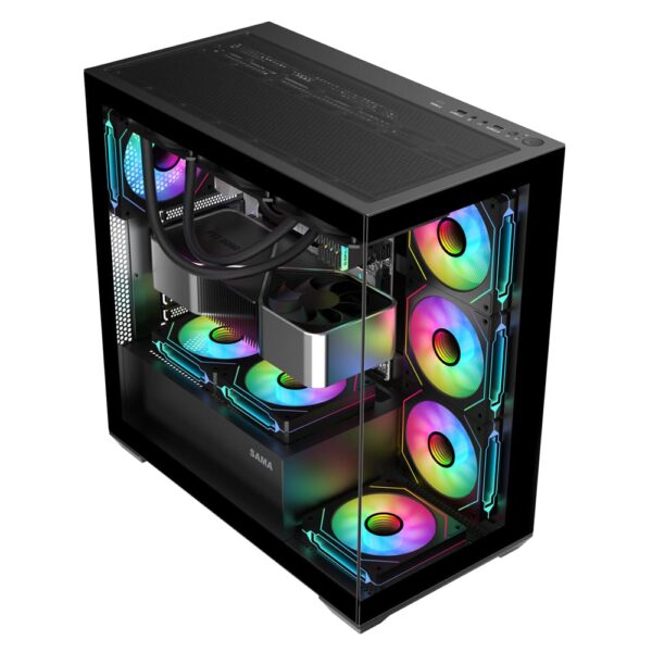 SAMA Neview SV01 ATX Mid Tower Gaming Chassis - Black