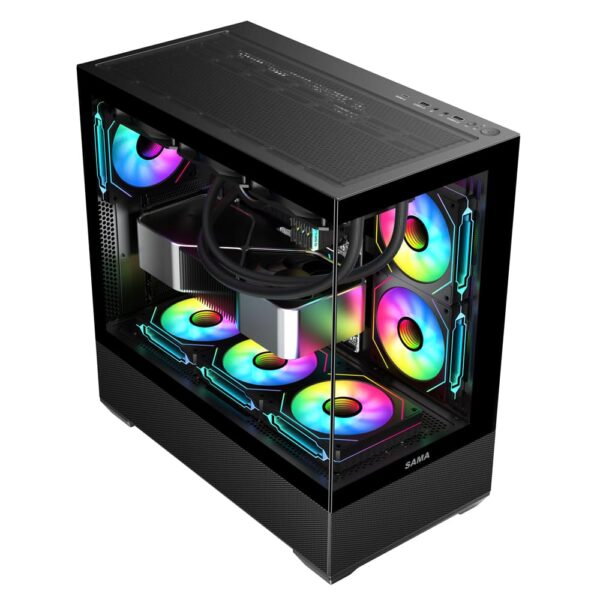 SAMA Neview SV02 ATX Mid Tower Gaming Chassis - Black