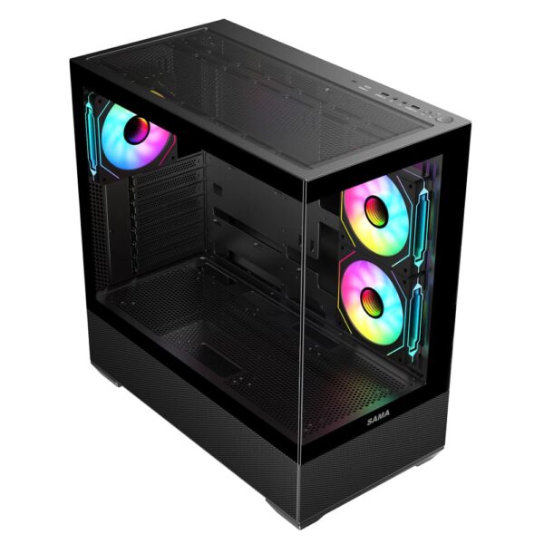 SAMA Neview SV02 ATX Mid Tower Gaming Chassis - Black