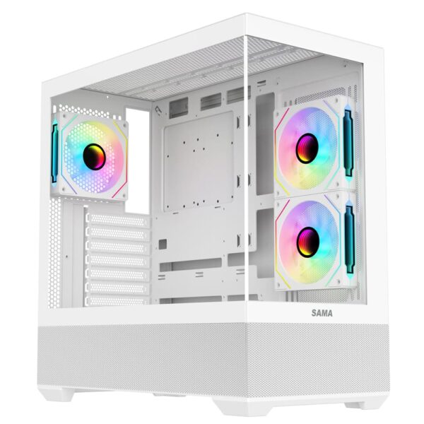 SAMA Neview SV02 ATX Mid Tower Gaming Chassis - White