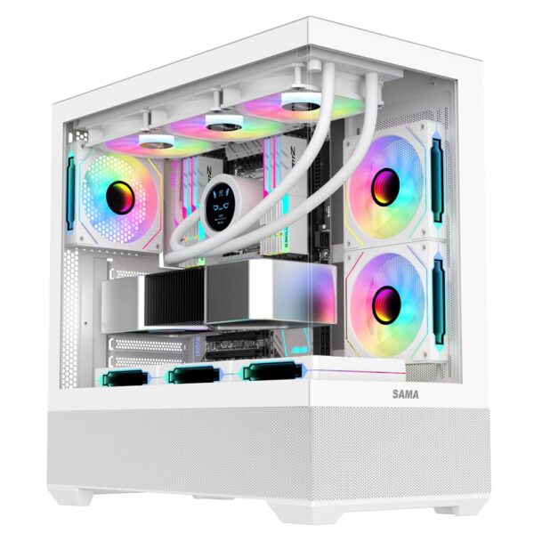 SAMA Neview SV02 ATX Mid Tower Gaming Chassis - White