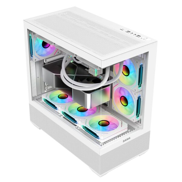 SAMA Neview SV02 ATX Mid Tower Gaming Chassis - White