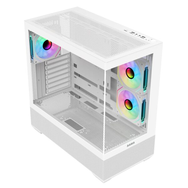 SAMA Neview SV02 ATX Mid Tower Gaming Chassis - White