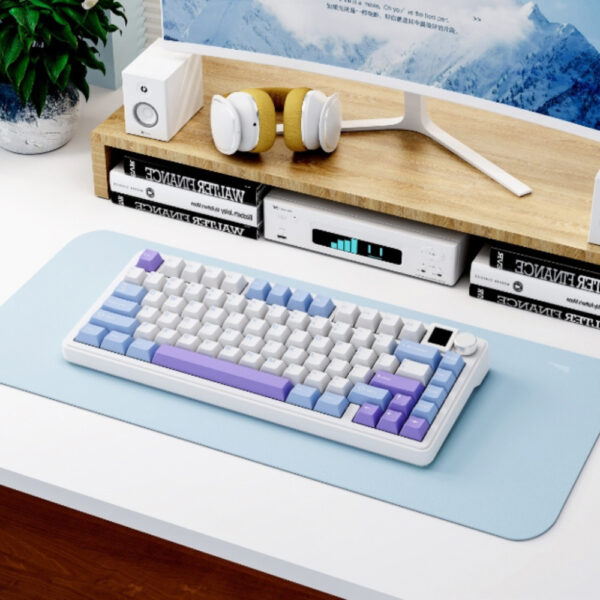 SAMA XINMENG M75 Pro TFT Display Tri-Mode Gasket Mechanical Keyboard - White Blue - Rocket Racoon