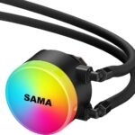 SAMA Sl360 RGB Liquid CPU Cooler 360mm - Black - Image 4