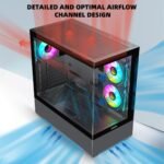 SAMA SV02 ATX Mid Tower Gaming Chassis - Black - Image 6
