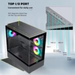 SAMA SV02 ATX Mid Tower Gaming Chassis - Black - Image 3
