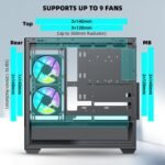 SAMA SV02 ATX Mid Tower Gaming Chassis - Black - Image 2