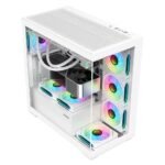 SAMA SV01 ATX Mid Tower Gaming  Chassis - White - Image 3
