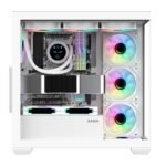 SAMA SV01 ATX Mid Tower Gaming  Chassis - White - Image 5