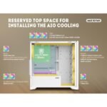 SAMA V Nature ATX Mid Tower Gaming Chassis - White - Image 6
