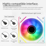 SAMA YF1203I Halo ARGB Reverse Fan - White - Image 2